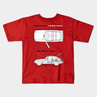 MG MGB GT - road test data blueprint cutaway Kids T-Shirt